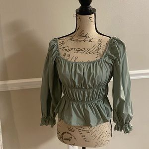 - Zara green Size x small puff sleeve